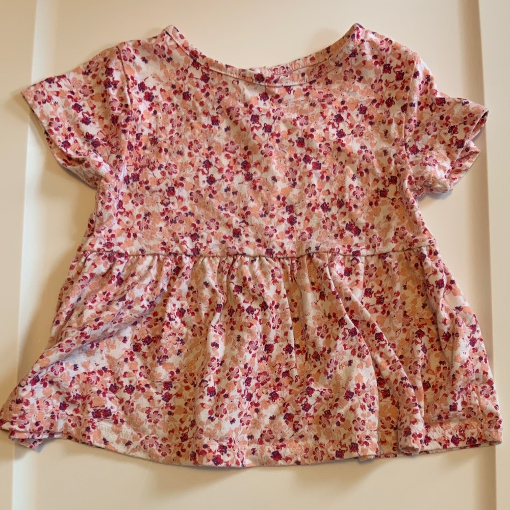 🍓3/$10 Joe Fresh Floral Short Sleeve Kids Tee size 6-12m